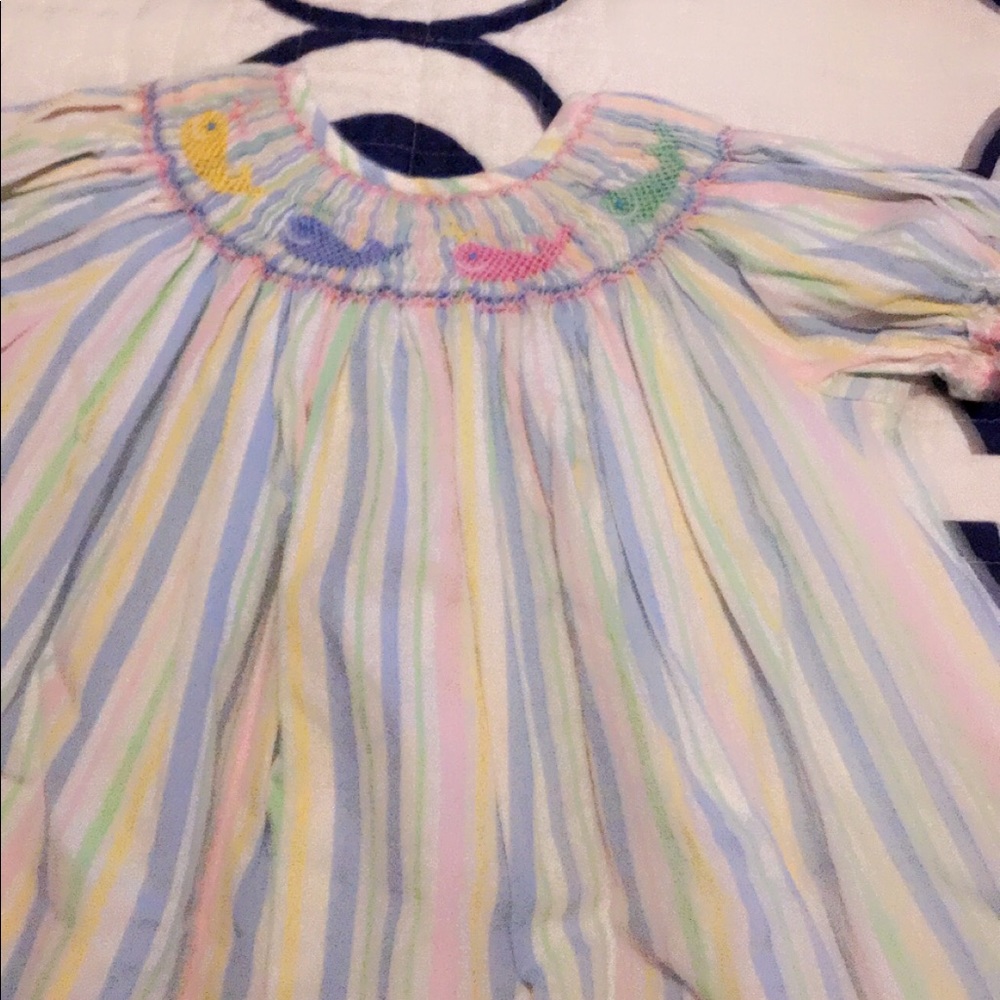 Whale smocking dress